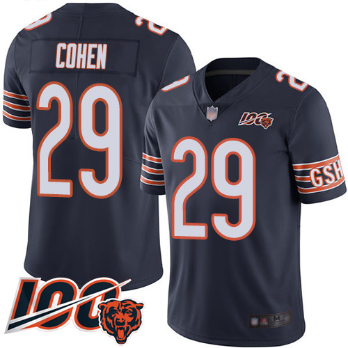 Chicago Bears Limited Navy Blue Men Tarik Cohen Home Jersey NFL Football 29 100th Season